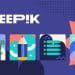 Gráfico de Freepik con ilustraciones planas de palmeras, lápiz, bigote y otras piezas de diseño junto al logotipo 'FREEPIK'.